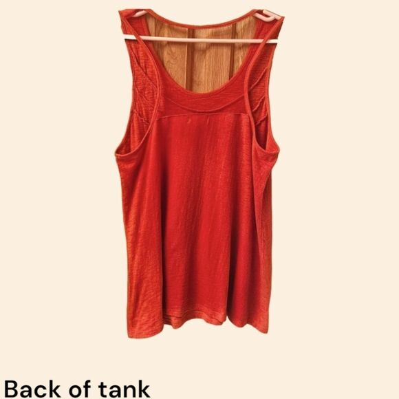 ☮️LSENBOYE WOMENS PRETTY RED FRONT MESH RUFFLE TANK TOP XL - Picture 9 of 12